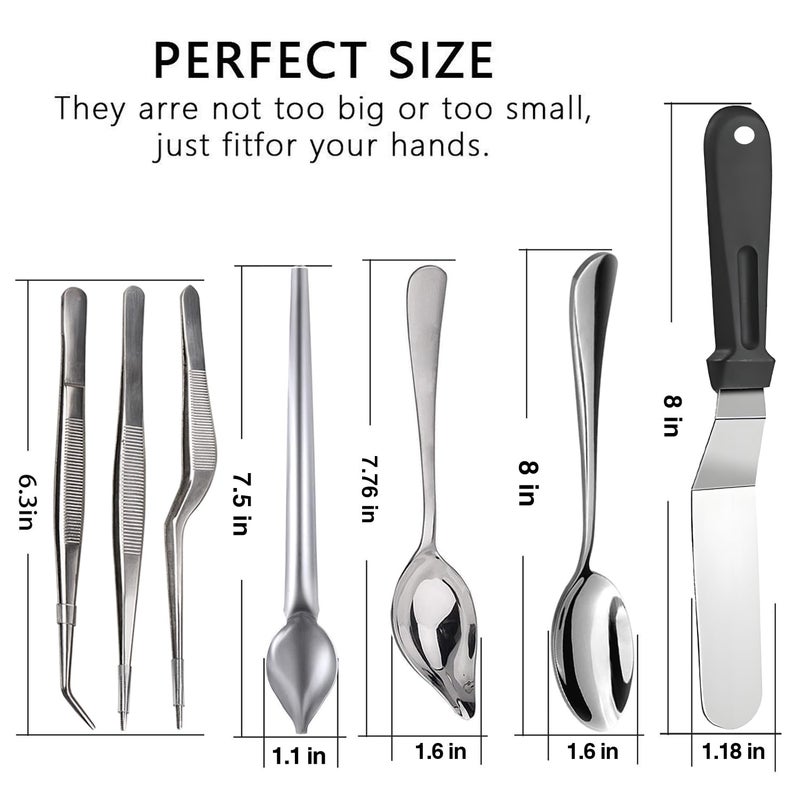 Pinovk 7 Piece Stainless Steel Culinary Specialty Tools Set for Professional Chefs and Home Cooks - Image 2